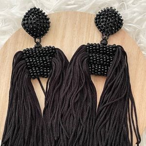 Beautiful black tassel earrings
